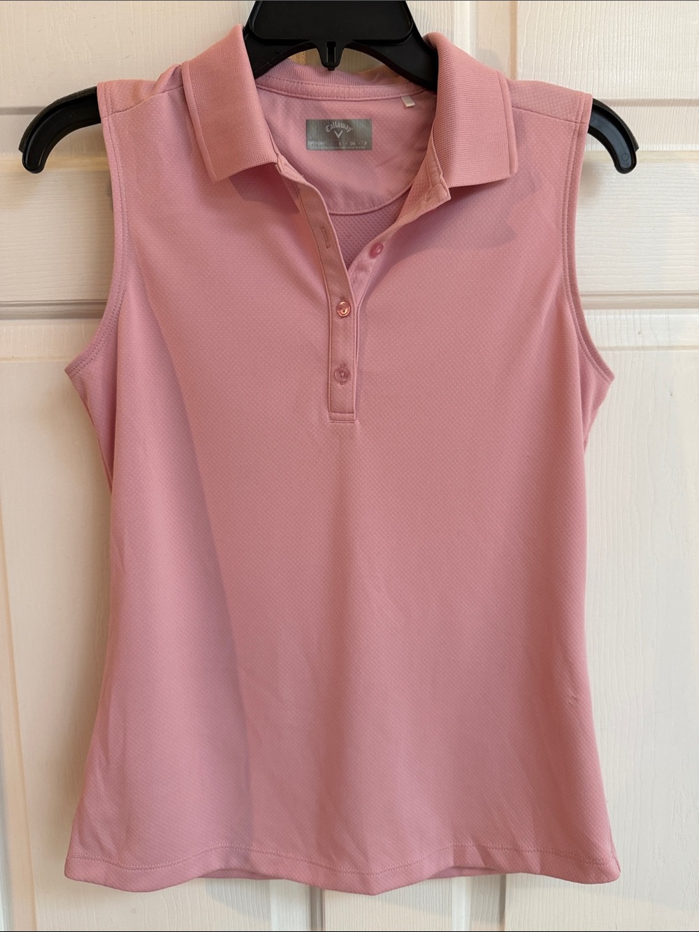 Callaway Light Pink Sleeveless Polo Tank
